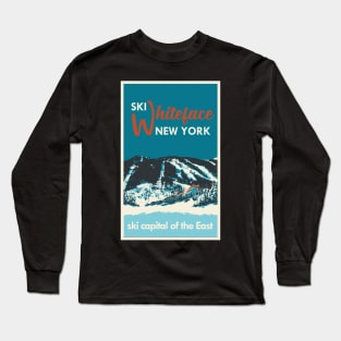 Whiteface Mountain vintage ski poster Long Sleeve T-Shirt